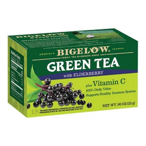 Bigelow Green Tea with Elderberry plus Vitamin C Tea Bags product image - Pops Trading Company