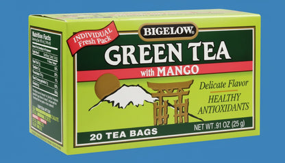 Bigelow Green Tea with Mango Tea Bags product image - Pops Trading Company