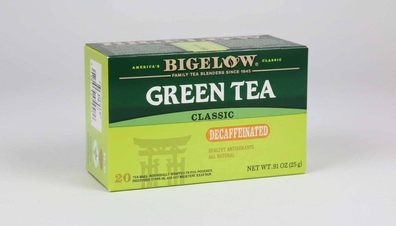Bigelow Green Tea Decaf Tea Bags product image - Pops Trading Company
