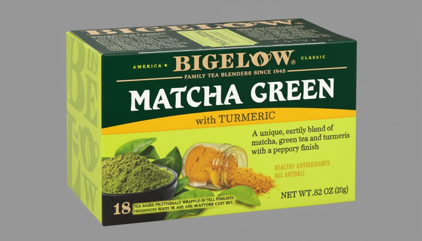 Bigelow Matcha Green Tea with Turmeric Tea Bags product image - Pops Trading Company