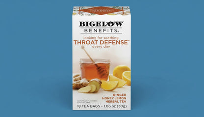 Bigelow Throat Defense Ginger Honey Lemon Herbal Tea Tea Bags product image - Pops Trading Company