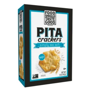 Food Should Taste Good Sea Salt Pita Crackers 5 oz Box
