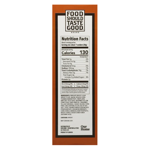 Food Should Taste Good Cornbread Pita Crackers 5 oz Box