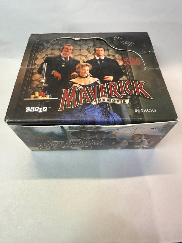 1994 Maverick Movie Trading Cards – 26 Sealed Packs & Display Box
