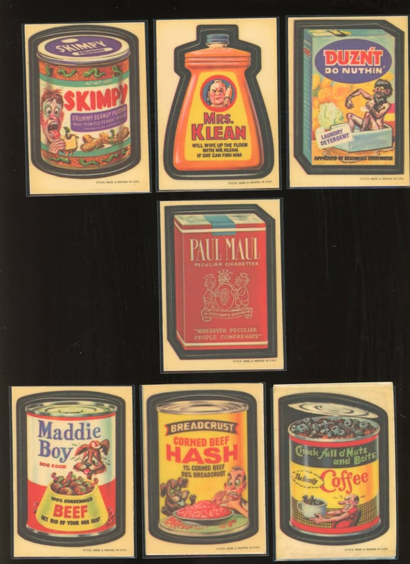 1973 Topps Wacky Packages Cloth Stickers 7-Piece Lot Vintage Wacky Packs