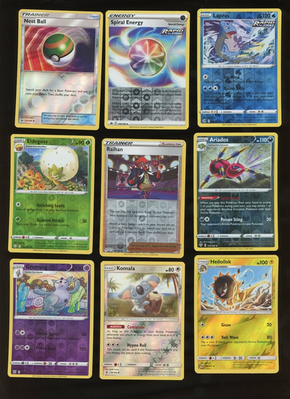 Pokémon Lot 19 – 9 Reverse Holo Cards Lapras Nest Ball & More
