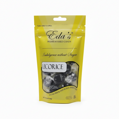 Eda's Sugar Free Licorice Hard Candy 3.5 oz 1 Pack product image at Pops Trading Company