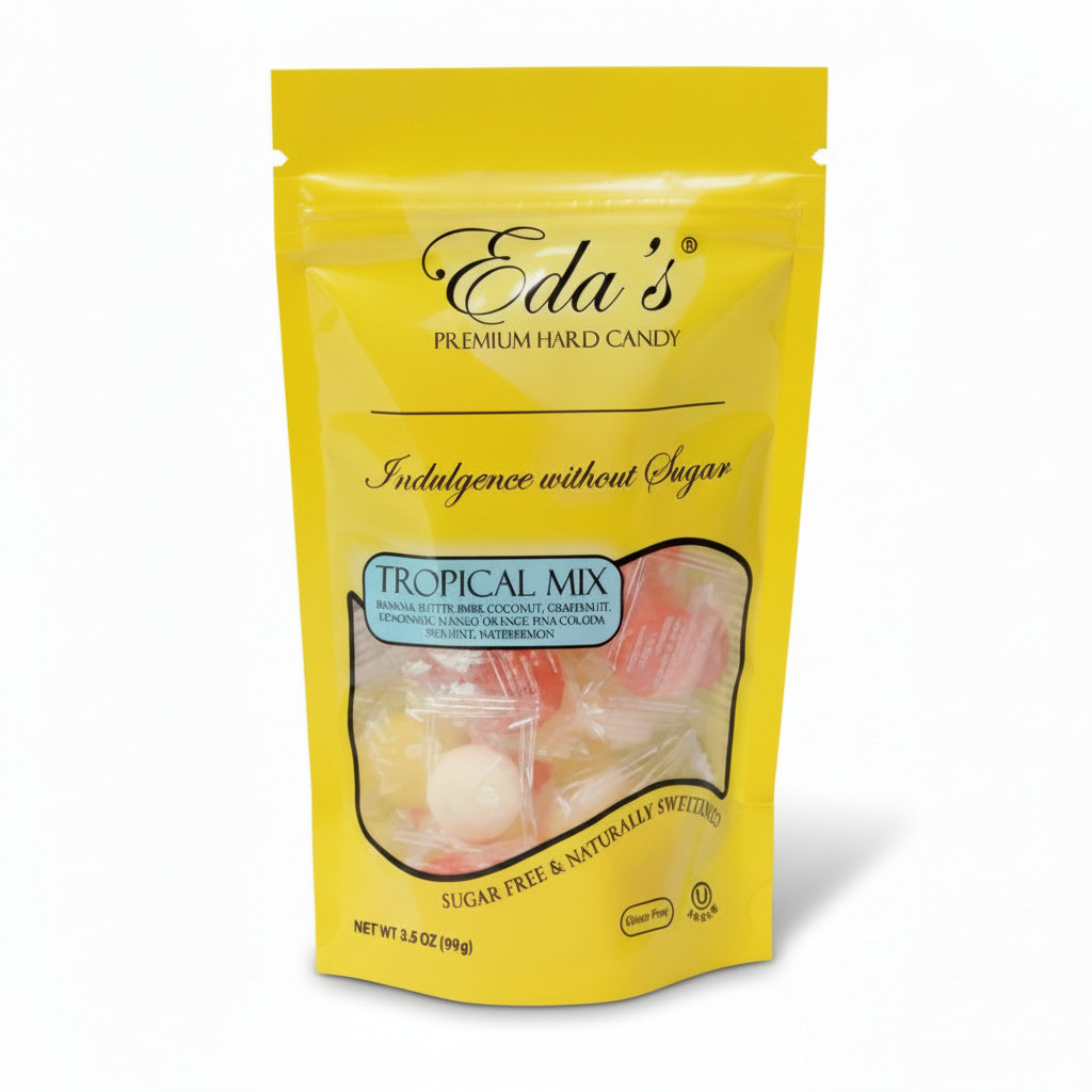 Eda's Sugar Free Tropical Fruit Hard Candy 3.5 oz 1 Pack product image at Pops Trading Company
