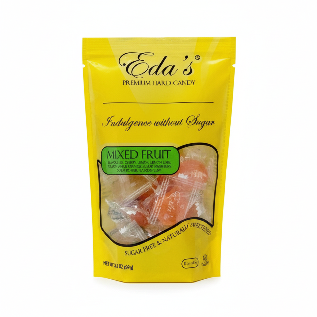 Eda's Sugar Free Mixed Fruit Hard Candy 3.5 oz 1 Pack product image at Pops Trading Company
