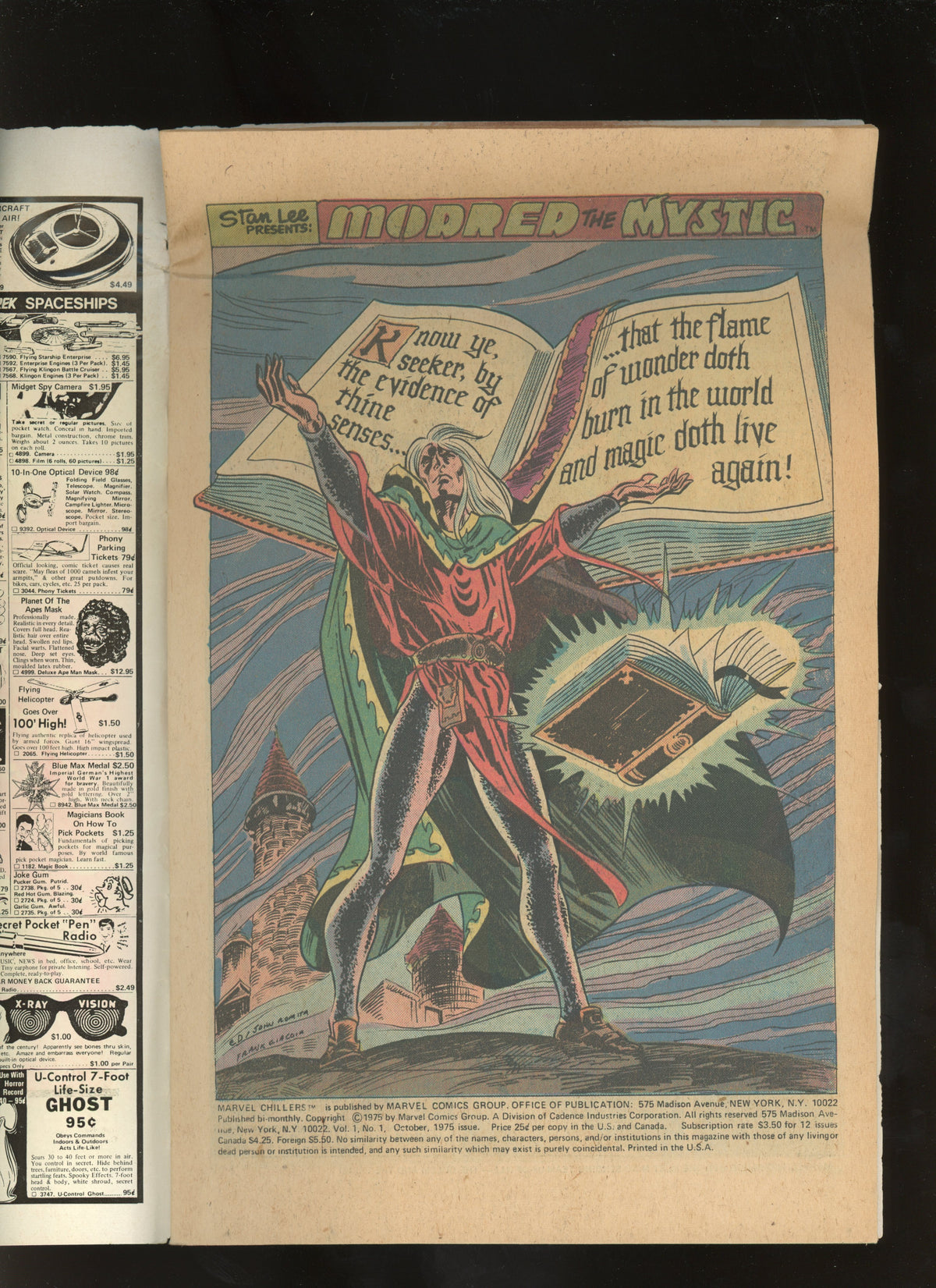 Marvel Chillers #1 (1975) 1st Modred the Mystic GD/VG 3.0