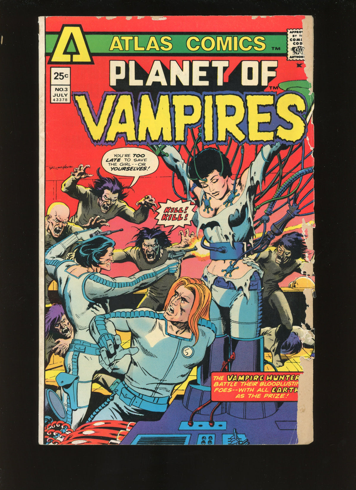 1975 Atlas Comics Planet of Vampires #3 Bronze Age Horror Sci-Fi Comic