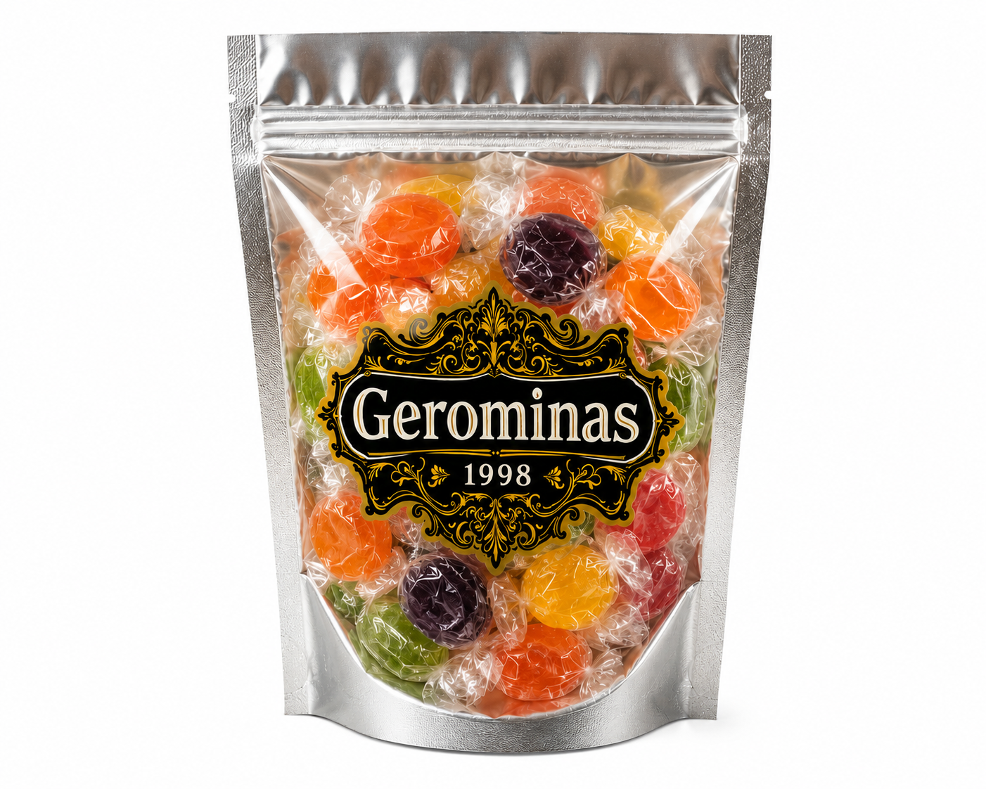 Gerominas Assorted Fruit Discs 8 oz product image from Gerominas at Pops Trading Company