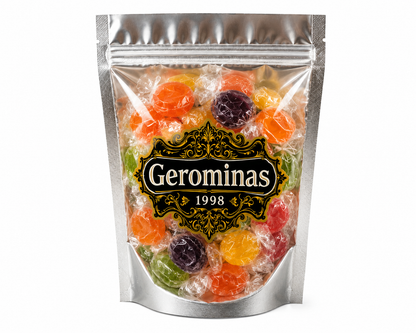 Gerominas Assorted Fruit Discs 8 oz product image from Gerominas at Pops Trading Company