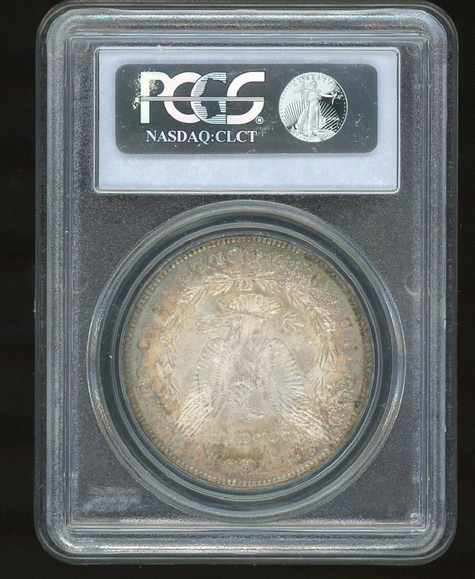 1885-O Morgan Silver Dollar Nicely Rainbow Toned PCGS MS64 Certified US Coin product image - Pops Trading Company
