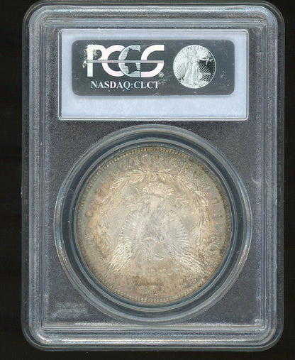1885-O Morgan Silver Dollar Nicely Rainbow Toned PCGS MS64 Certified US Coin product image - Pops Trading Company