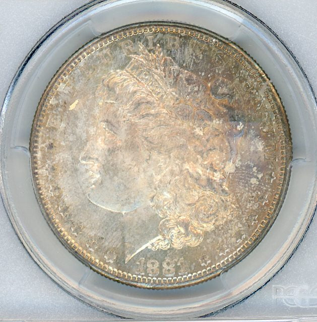Certified 1881-S Morgan Silver Beautifully Toned Dollar PCGS MS64 Graded US Coin 416 product image - Pops Trading Company