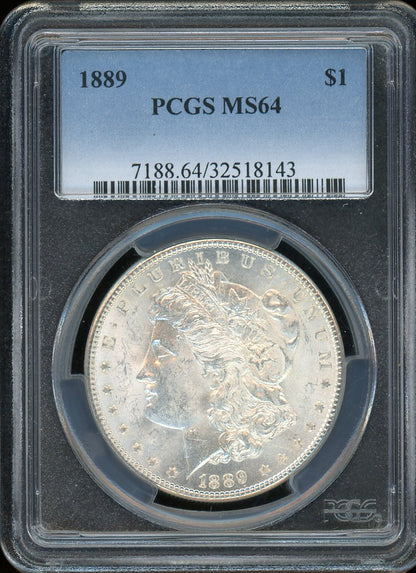 Certified 1889 Morgan Silver Dollar PCGS MS64 Graded US Coin-143 product image - Pops Trading Company