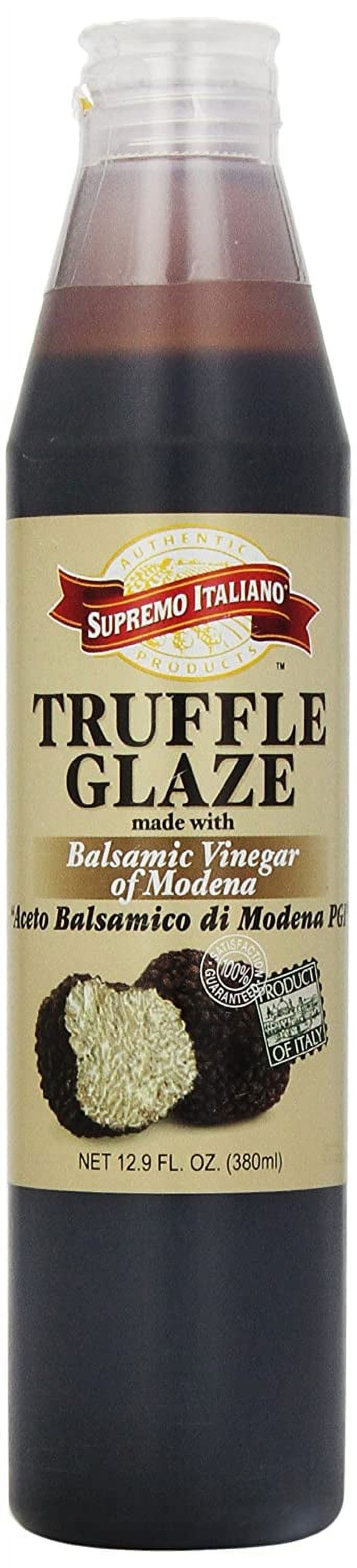 Supremo Italiano Balsamic Truffle Glaze 12.9 Ounce Bottle front package image - Pops Trading Company
