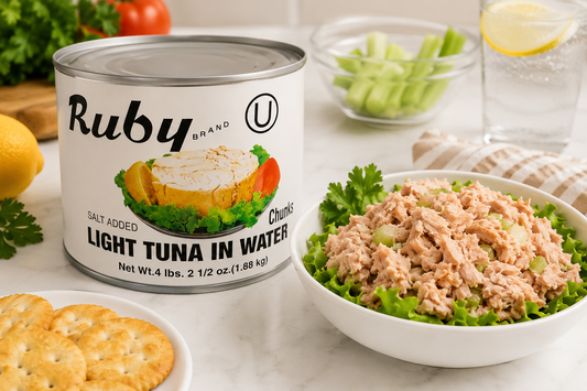 Ruby Yellowfin Light Tuna in Water – Foodservice Can, 66.5 oz