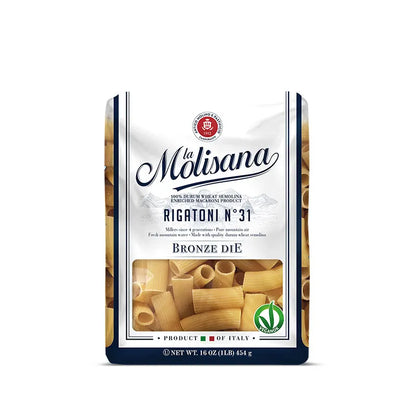 La Molisana Rigatoni Pasta #31 Bronzo – 3 Pack (3 × 16 oz Bags) front package image - Pops Trading Company