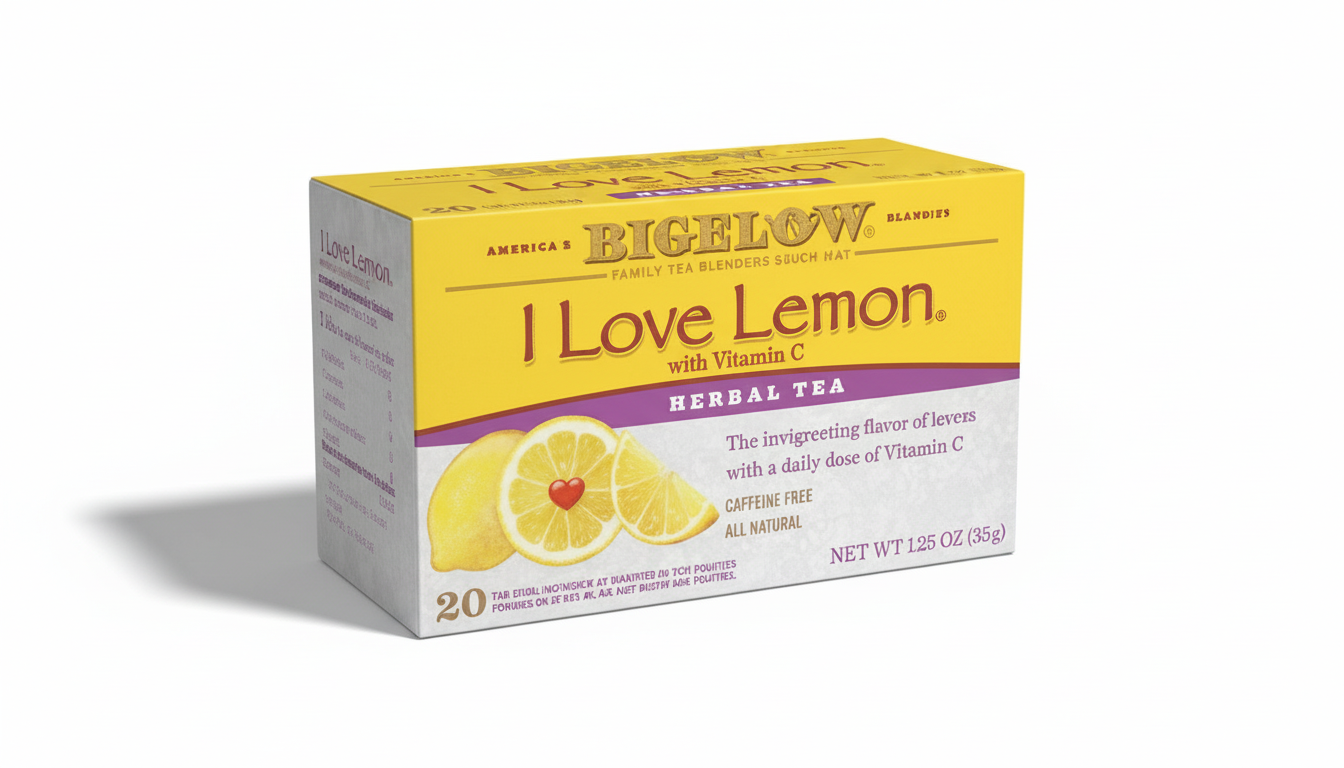 Bigelow I Love Lemon Herbal Tea Tea Bags product image - Pops Trading Company