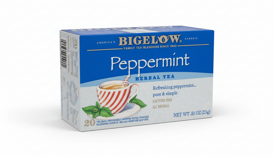 Bigelow Peppermint Herbal Tea Tea Bags product image - Pops Trading Company