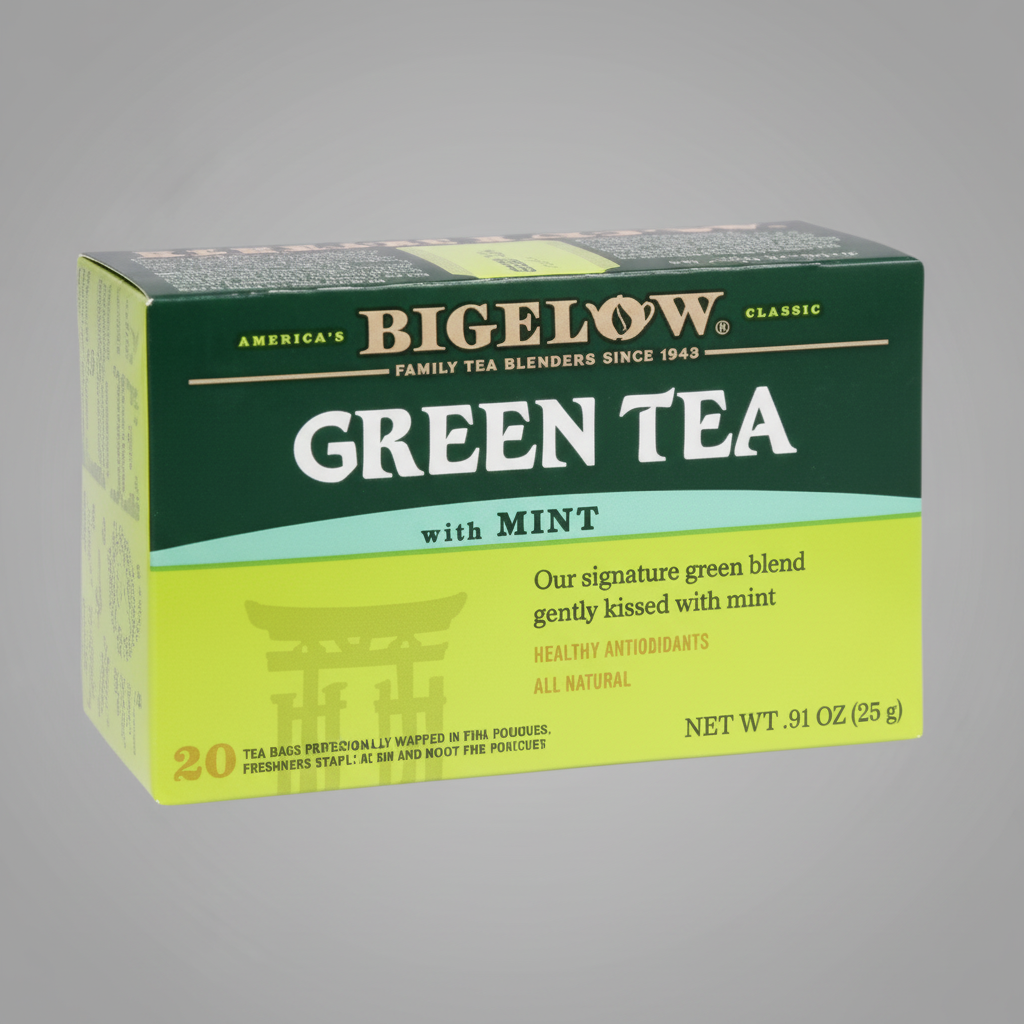 Bigelow Bigelow Green Tea with Mint Tea Bags product image - Pops Trading Company