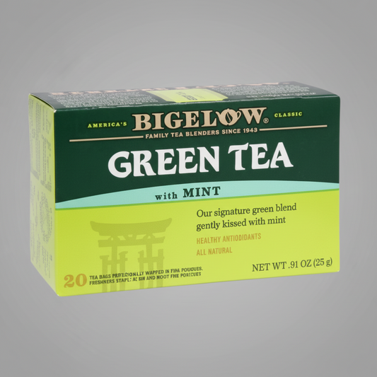 Bigelow Bigelow Green Tea with Mint Tea Bags product image - Pops Trading Company