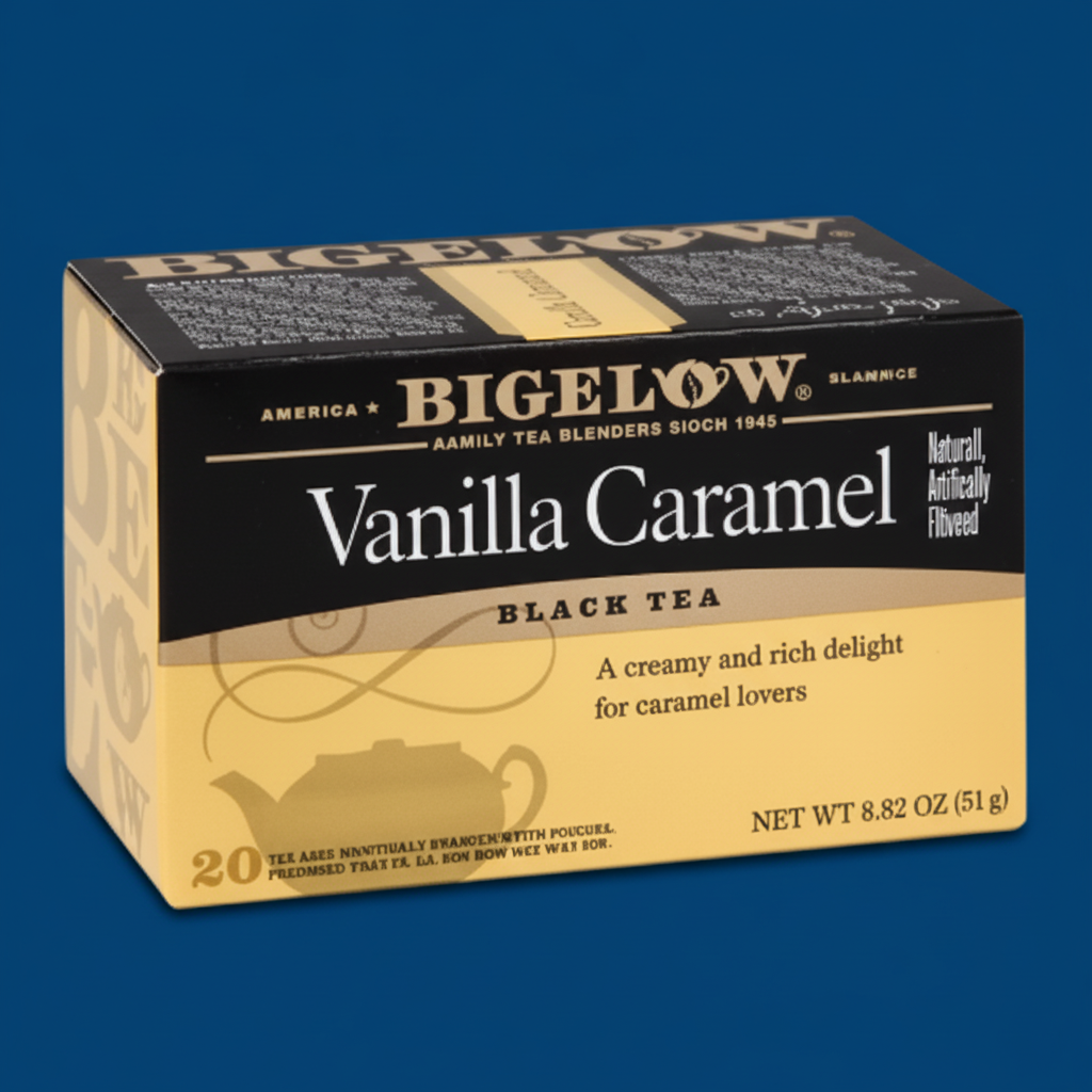 Bigelow Vanilla Caramel Black Tea Tea Bags product image - Pops Trading Company