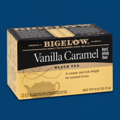 Bigelow Vanilla Caramel Black Tea Tea Bags product image - Pops Trading Company