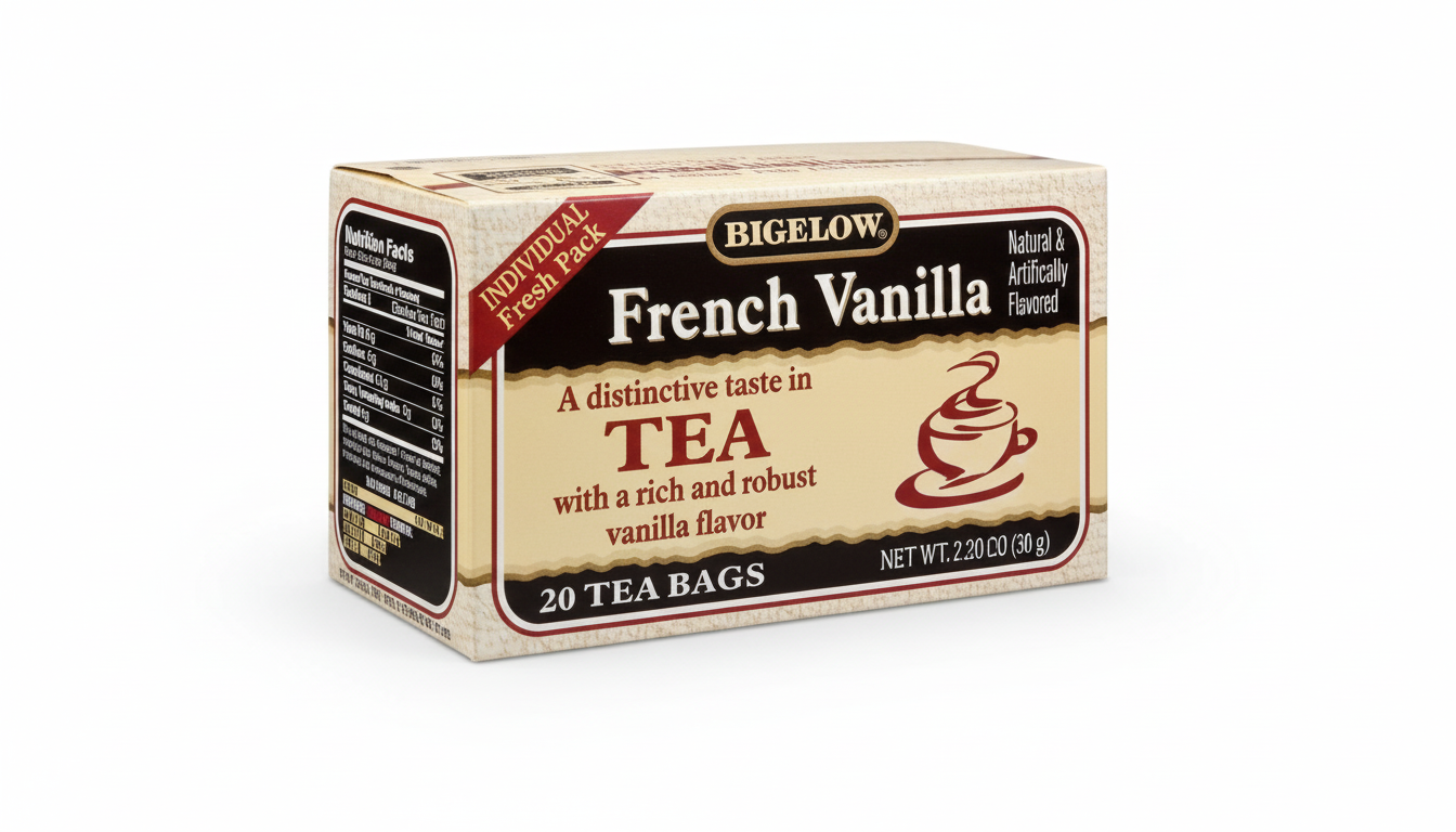 Bigelow French Vanilla Black Tea Tea Bags product image - Pops Trading Company