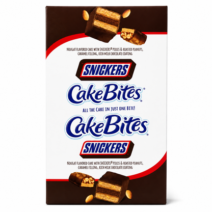 CakeBites SNICKERS – 12 Individually Packaged Cake Snacks