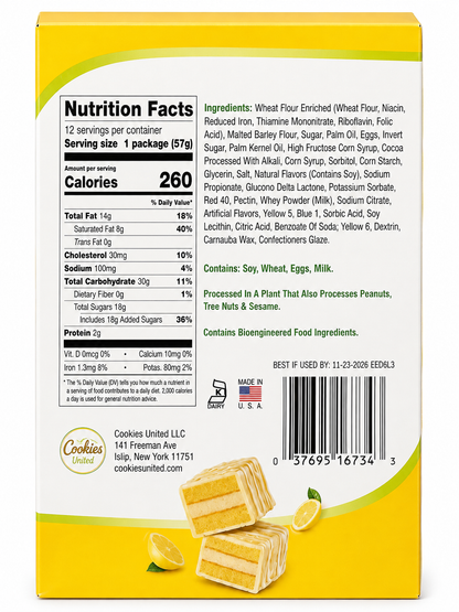 CakeBites Sweet Lemon Layers – 12 Individually Packaged Cake Snacks