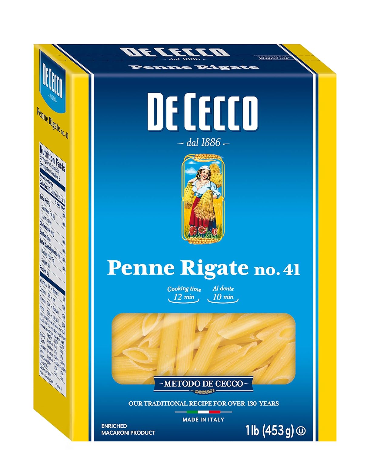 De Cecco Pasta Custom Bundle 1 lbs Ea Penne Rigate, Orecchiette & Gemellii side package detail image - Pops Trading Company