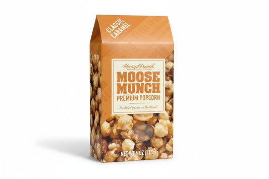 Harry & David Gourmet Popcorn Caramel Moose Munch, 4 Oz product image at Pops Trading Company