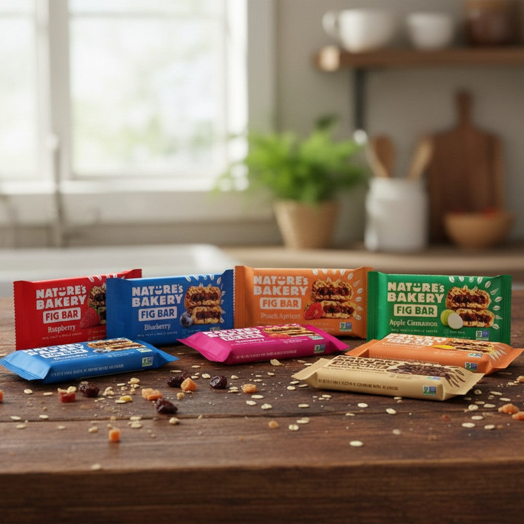 Nature’s Bakery Whole Wheat Fig Bars – 14 Count Variety Sampler back package image - Pops Trading Company
