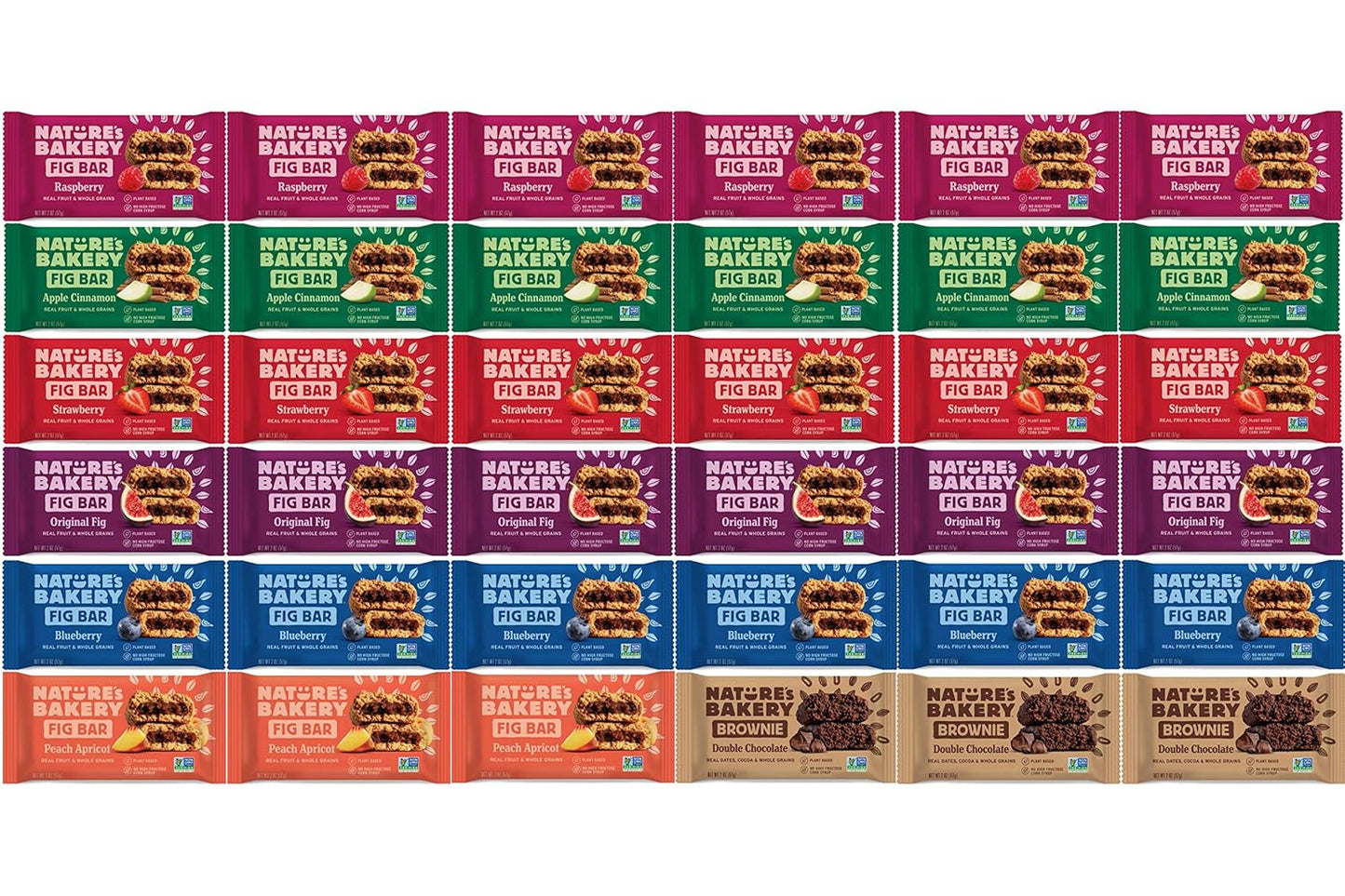 Office Snack Box – Nature’s Bakery Fig Bars 36ct Variety Pack (Plant-Based, Non-GMO) front package image - Pops Trading Company