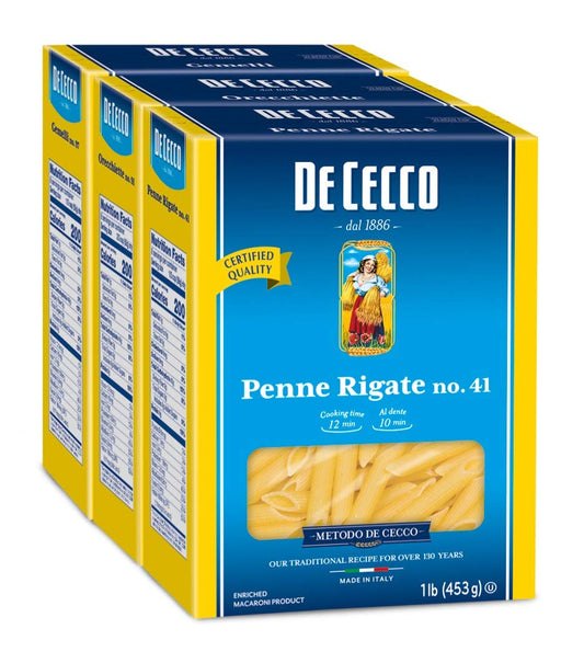 De Cecco Pasta Custom Bundle 1 lbs Ea Penne Rigate, Orecchiette & Gemellii front package image - Pops Trading Company