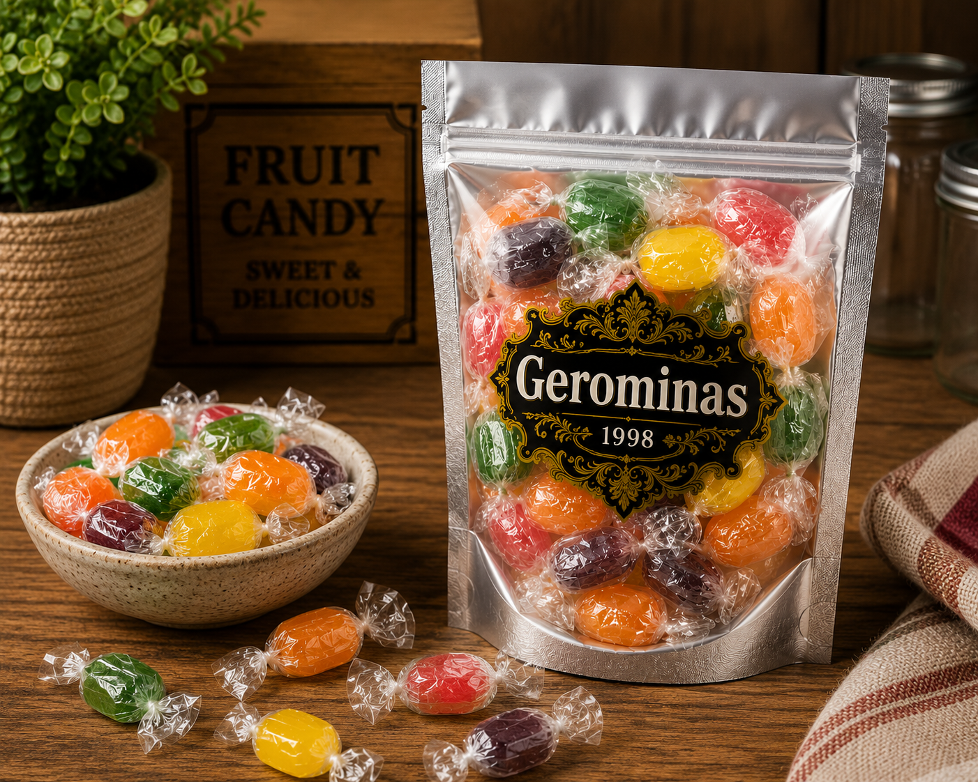 Gerominas Assorted Fruit Barrels 2 lb product image from Gerominas at Pops Trading Company