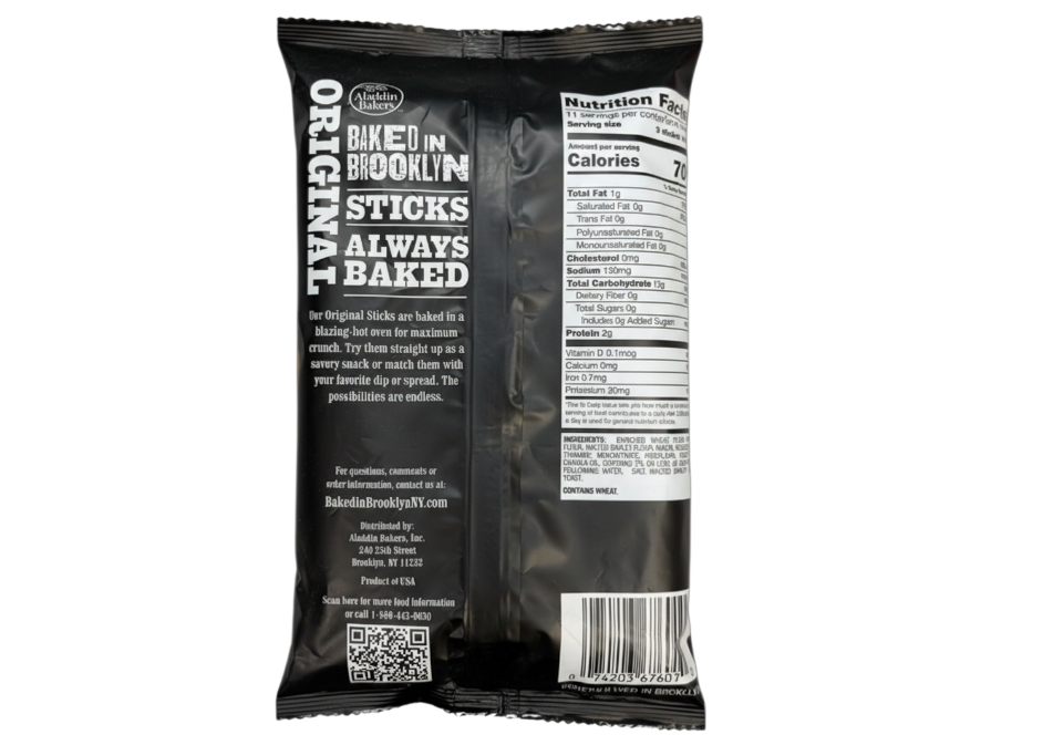 Baked in Brooklyn Deli Style Original Breadsticks 6 oz 2 Pack product image at Pops Trading Company