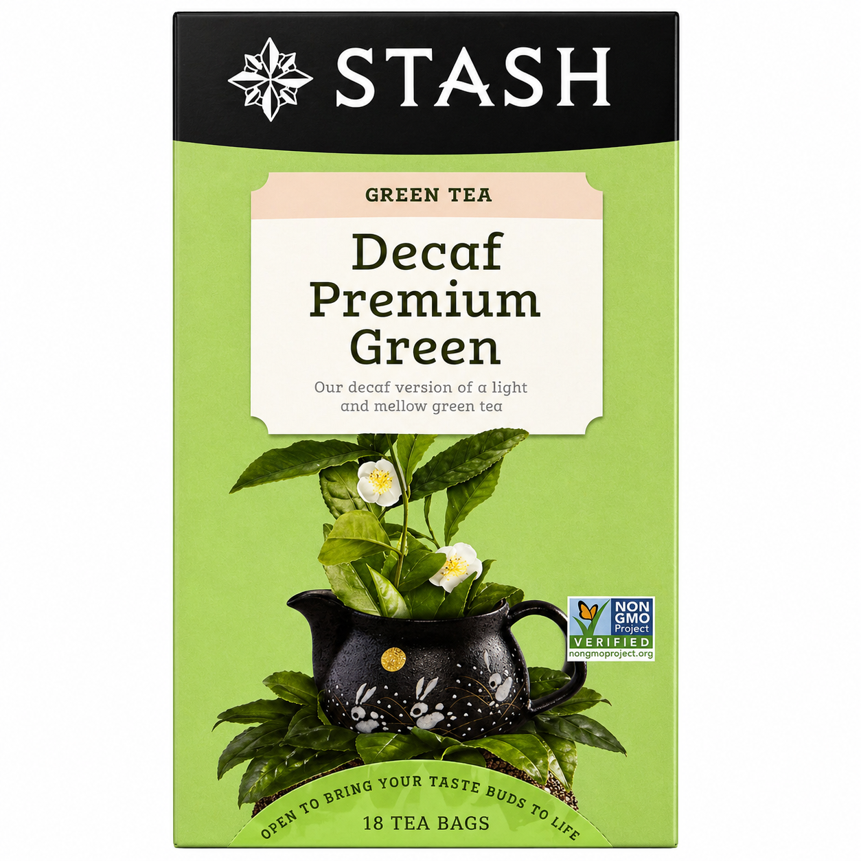 Stash Decaf Premium Green Tea Bags 30ct product image at Pops Trading Company