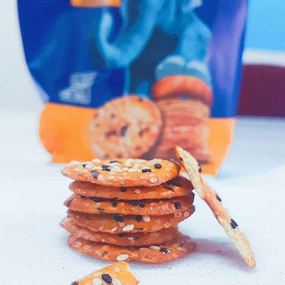 Elephant Baked Squeezed Pretzels Black & White Sesame product image at Pops Trading Company