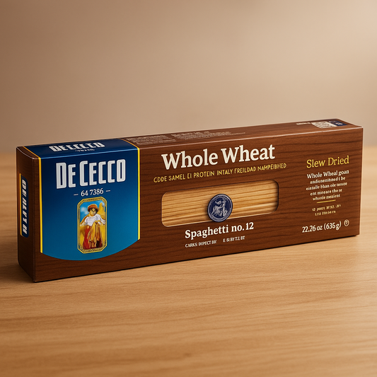 De Cecco Spaghetti 100% Whole Wheat 13.25Oz – Imported Italian Pasta package image