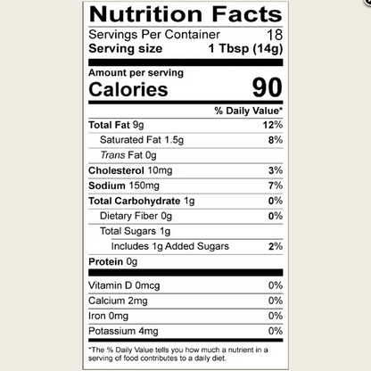 Kelchner's Spicy Sriracha Sauce 9 Ounce Squeeze Bottle Gluten free nutrition facts and ingredients image - Pops Trading Company