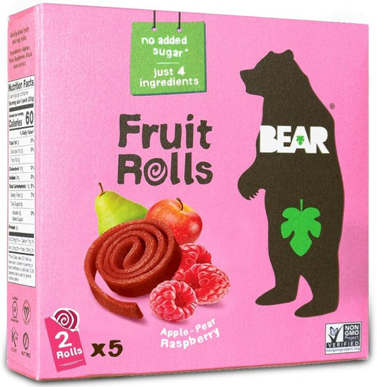 BEAR Raspberry Fruit Rolls 5 Pack 1 Pack product image from BEAR Snacks at Pops Trading Company