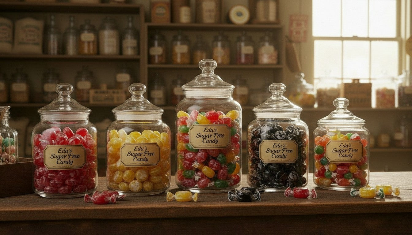 Eda's Sugar Free Cherry Hard Candy 3.5 oz 3 Pack product image at Pops Trading Company