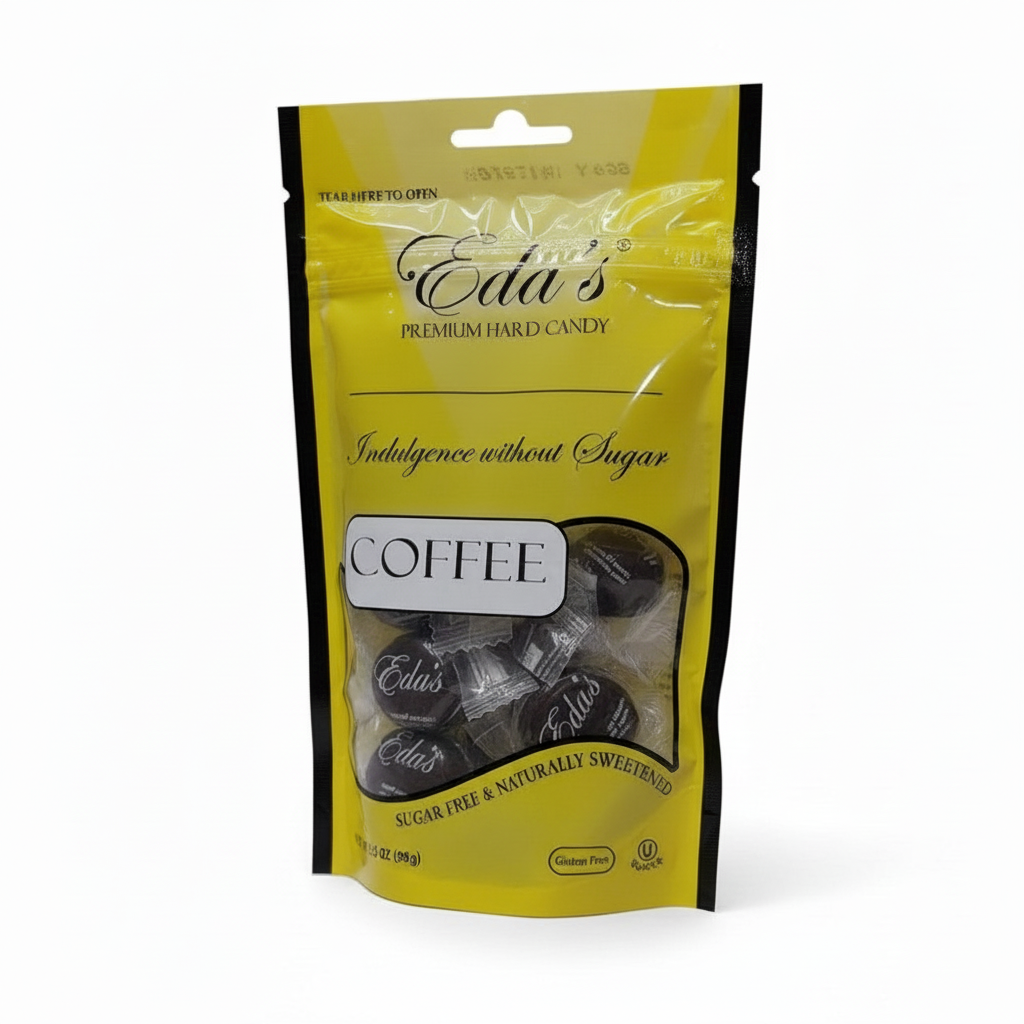 Eda's Sugar Free Coffee Hard Candy 3.5 oz 6 Pack product image at Pops Trading Company