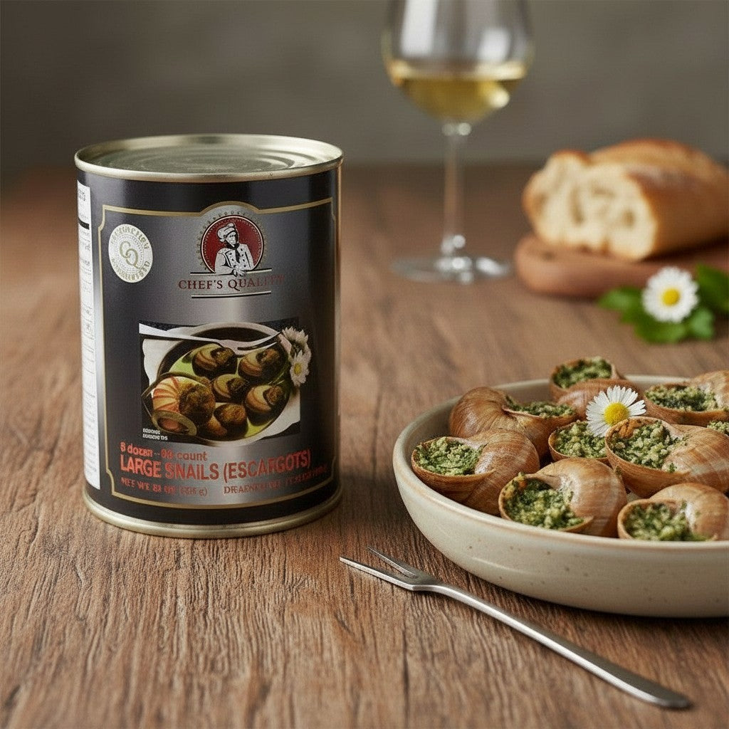 Chef's Quality Escargots Large Snails 28 oz 96 Count product image at Pops Trading Company