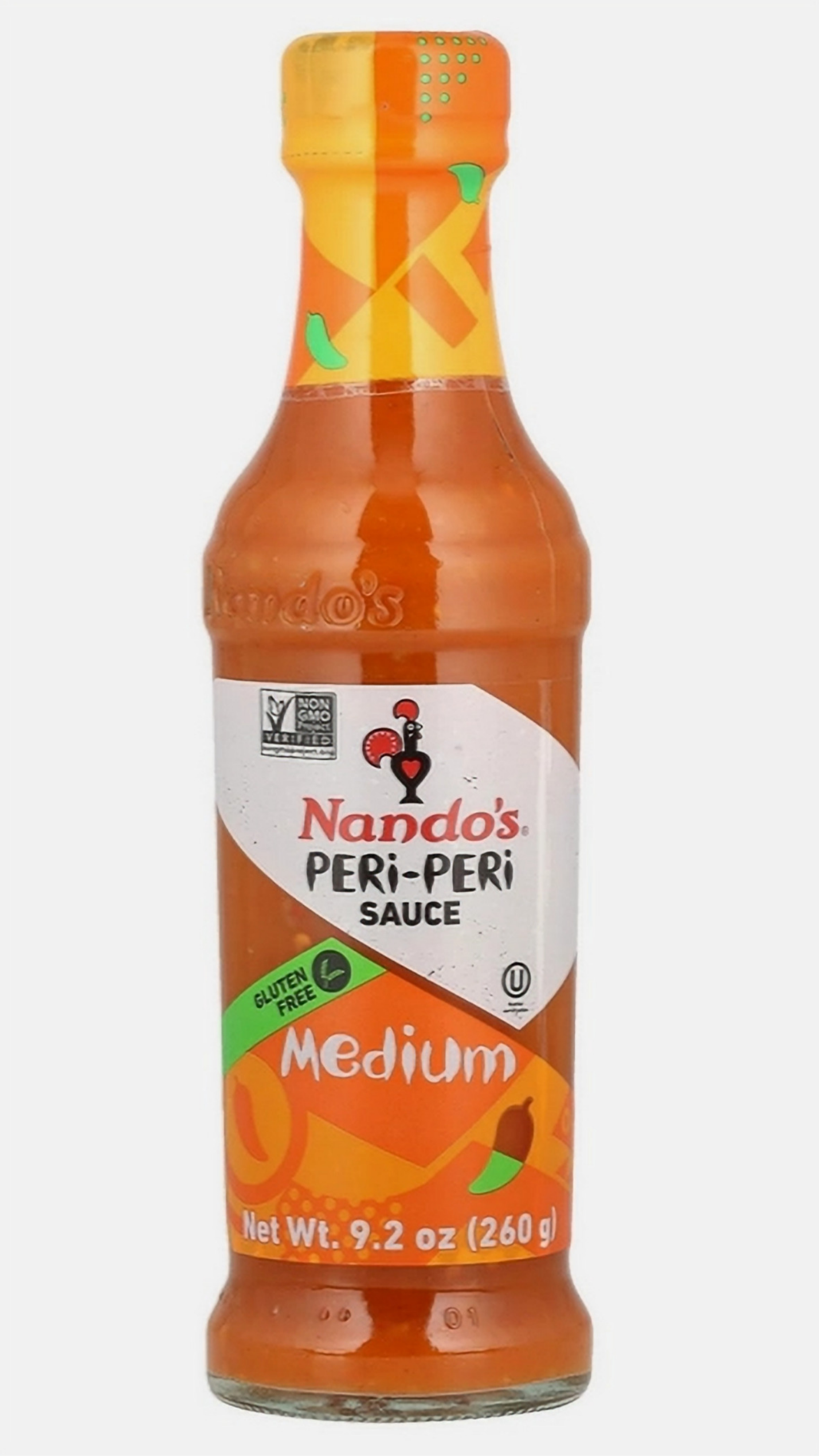 Nando's Medium PERi-PERi Sauce, 9.2 oz 6 Pack bottle for dipping, marinating, grilling, sandwiches, and everyday meals