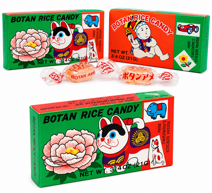 Botan Rice Candy Japanese Citrus Candy w/ Collectible Sticker by JFC International product packaging